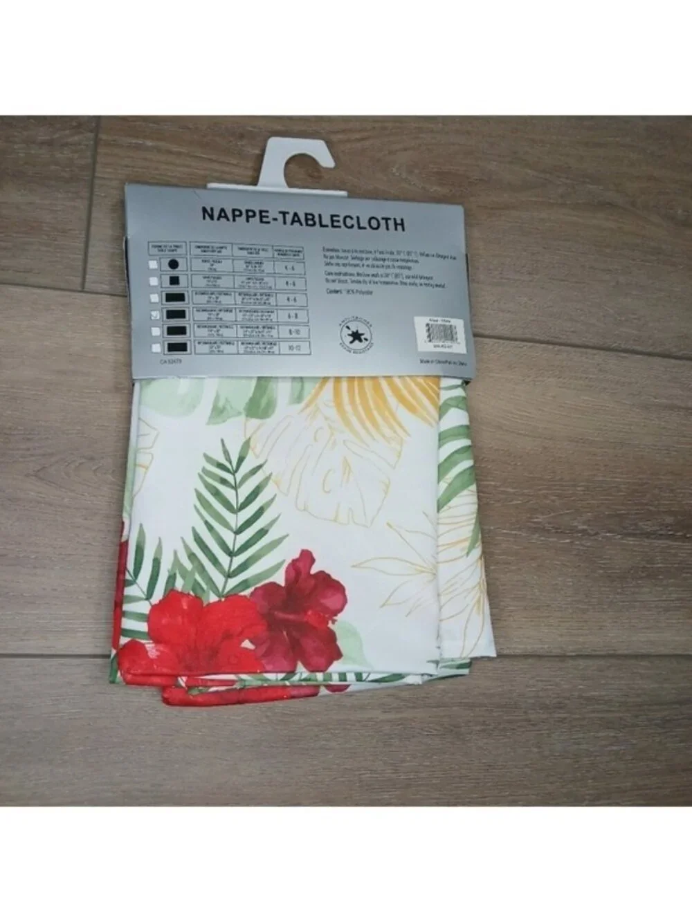 Luau Party Tablecloth Hibiscus Tropical Dining Table Decor 58x94